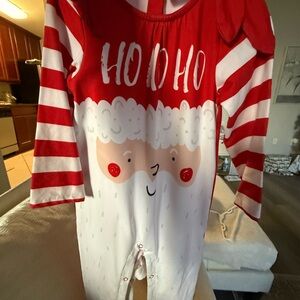 Red and White Santa Onesie